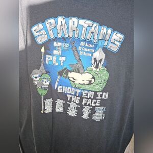 T-shirt men Gray size L spartan kill them L 033